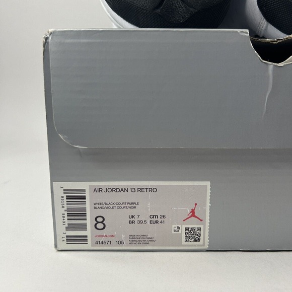 Nike Shoes Air Jordan 13 Retro “Lakers/Purple White” 2024 - Picture 8 of 8